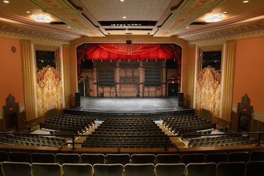 Image of the Flynn Main Stage from the balcony.