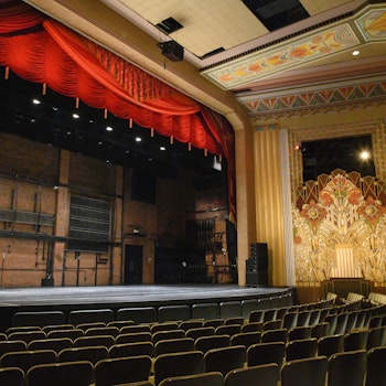 View of the interior photo of Flynn Main Stage from house left.